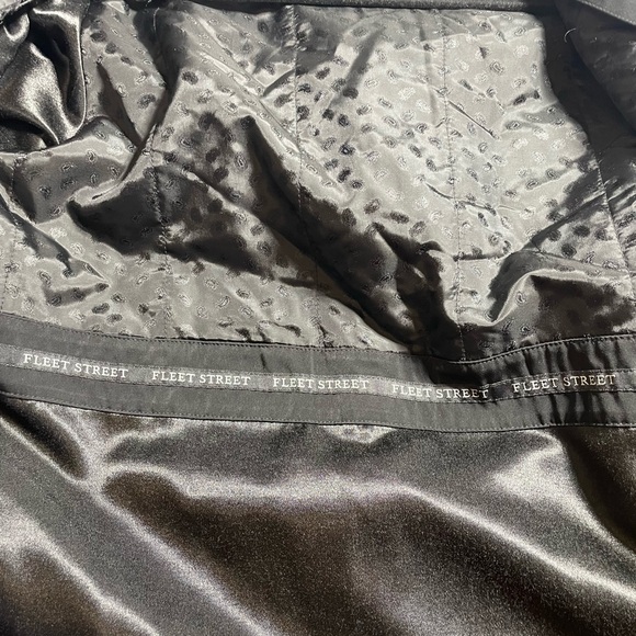 Pléece & Craft Black Trench Coat with Tan Collar - Picture 7 of 11